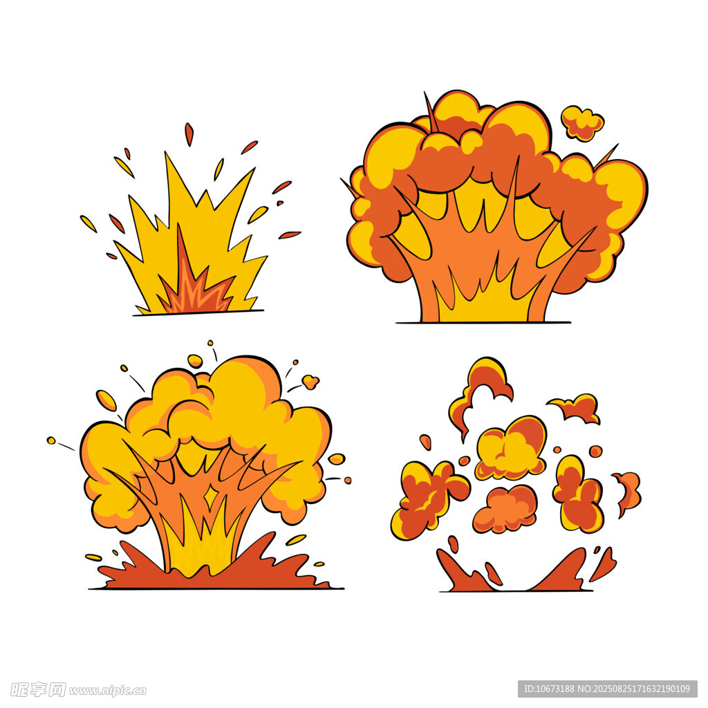 爆炸特效插画