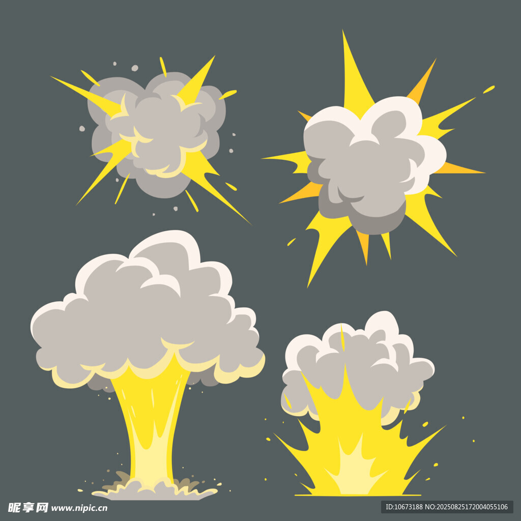 爆炸特效插画