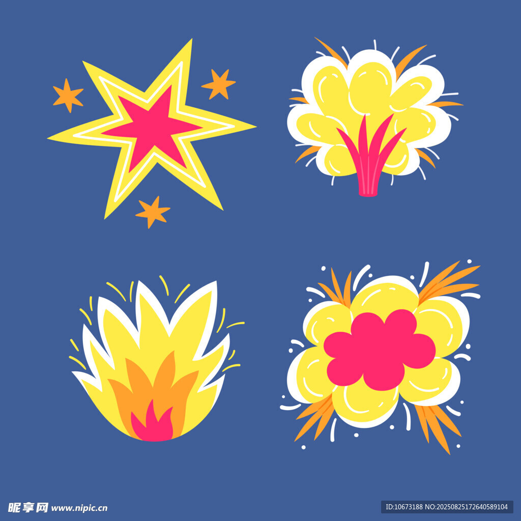 爆炸特效图标集合