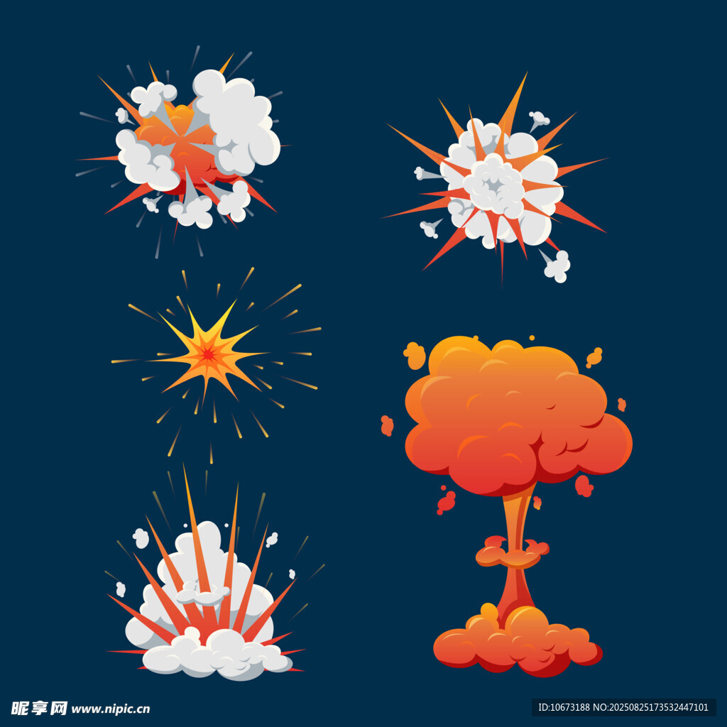 爆炸特效插画集合