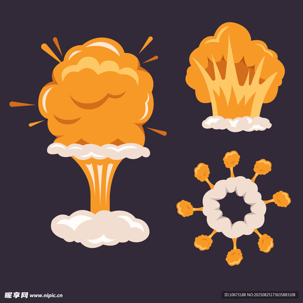 爆炸元素图标集