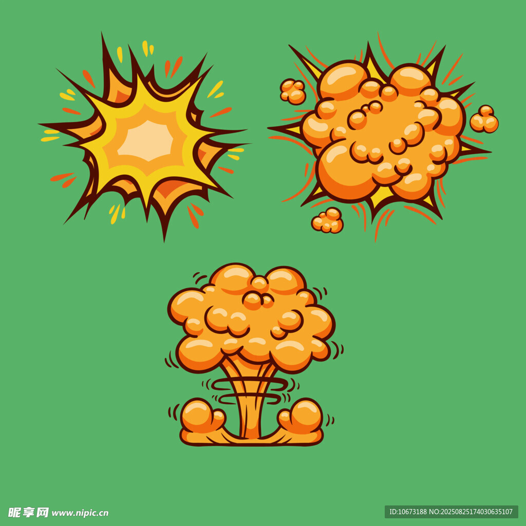 卡通爆炸特效图案集合