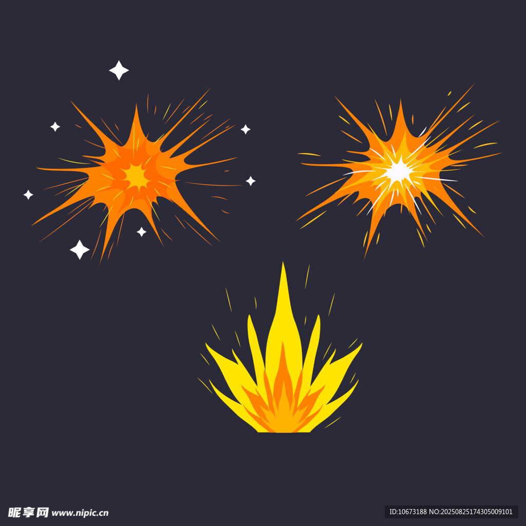爆炸与火焰特效元素