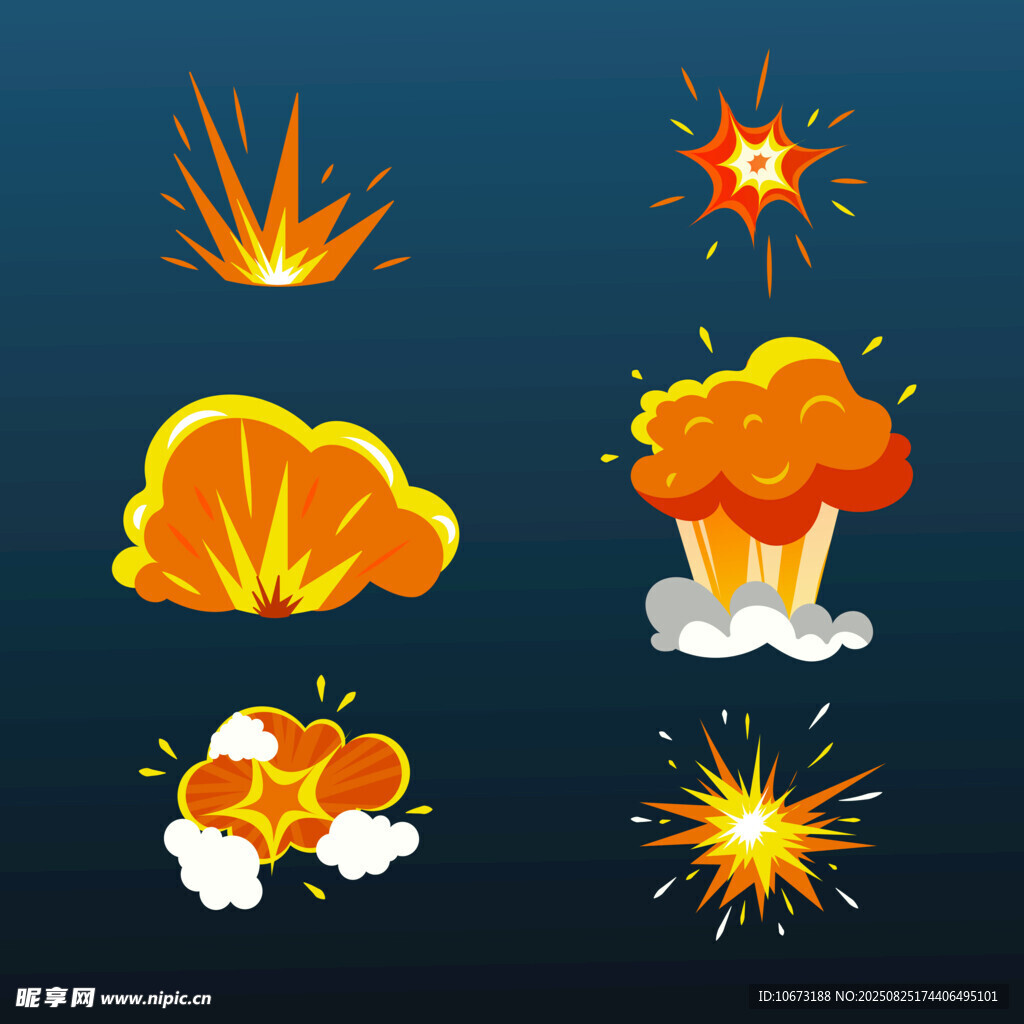 爆炸特效图标集合