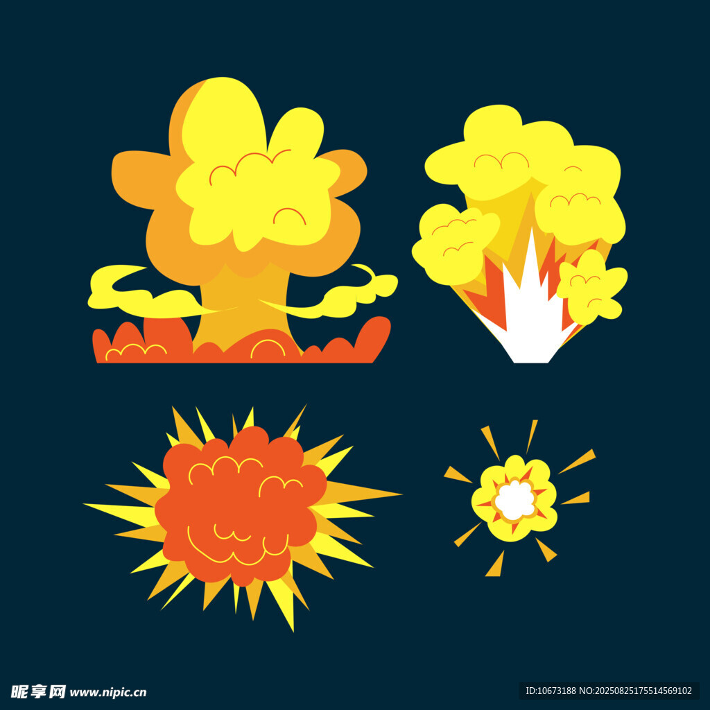 爆炸特效图标集合