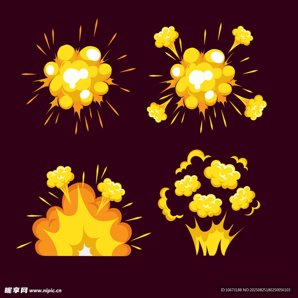 爆炸特效图标集合