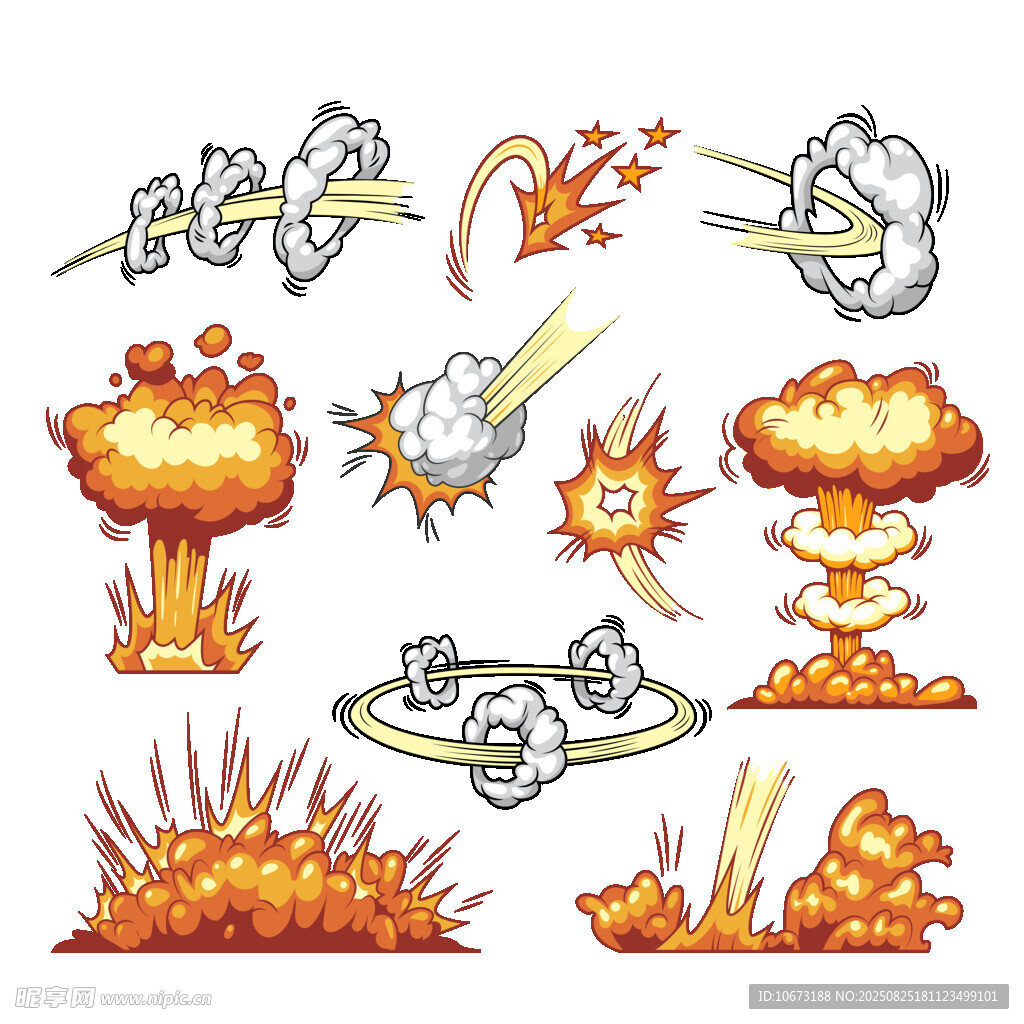 爆炸特效插画
