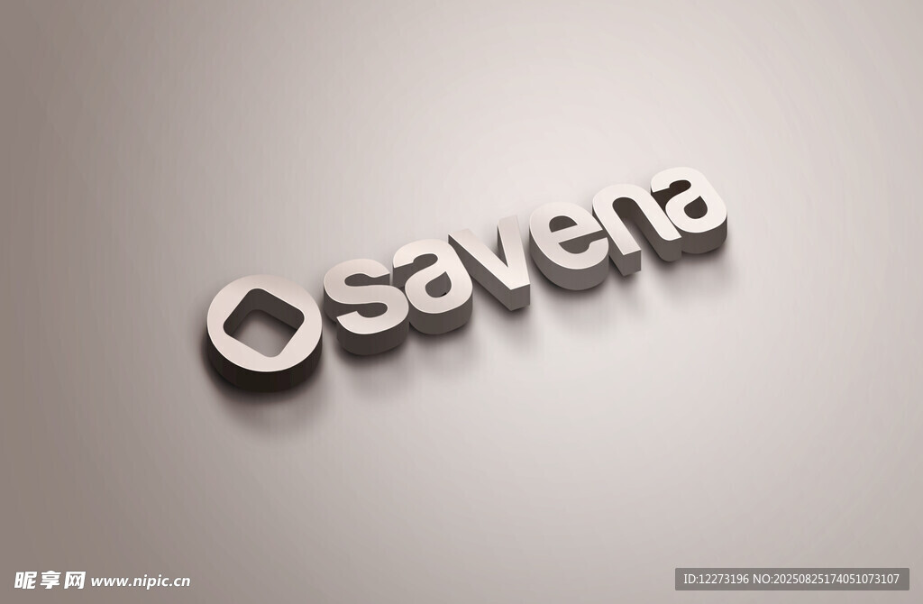 立体金属质感Osavera字样