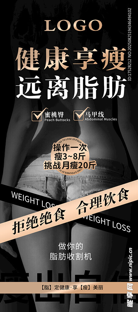 健康享瘦远离脂肪海报
