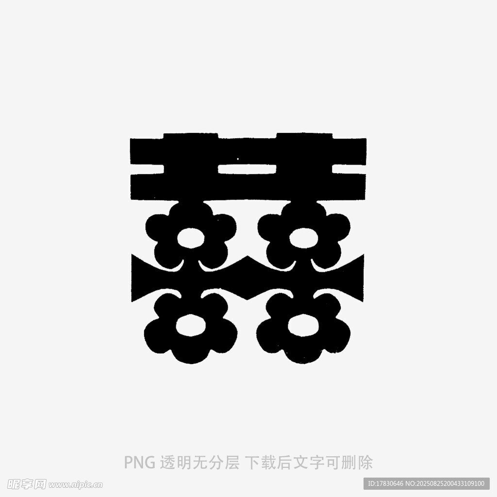 简约几何花朵图案设计