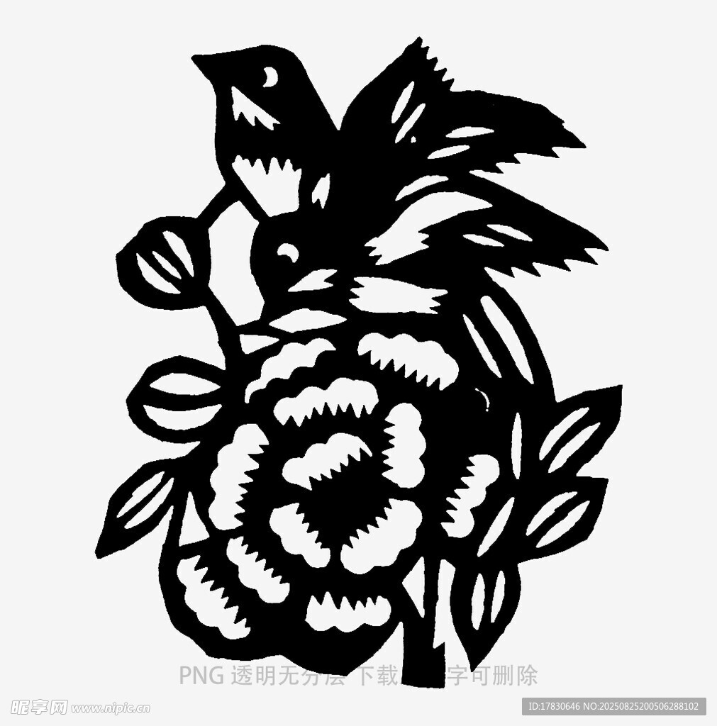 花鸟剪纸艺术图案
