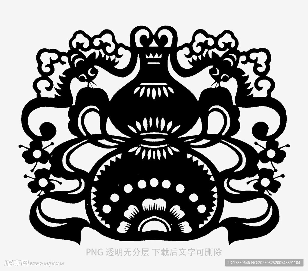 传统剪纸风格的精美图案