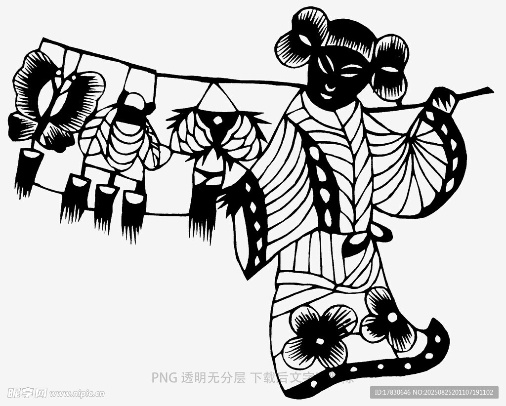 传统皮影戏人物造型展示