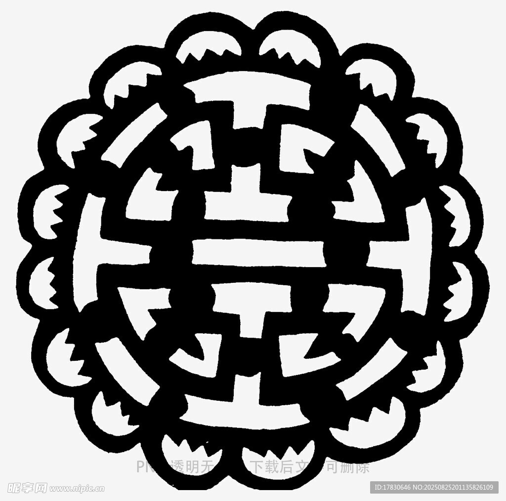 传统中式圆形吉祥图案