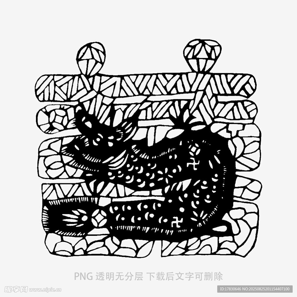 神秘古老图腾图案
