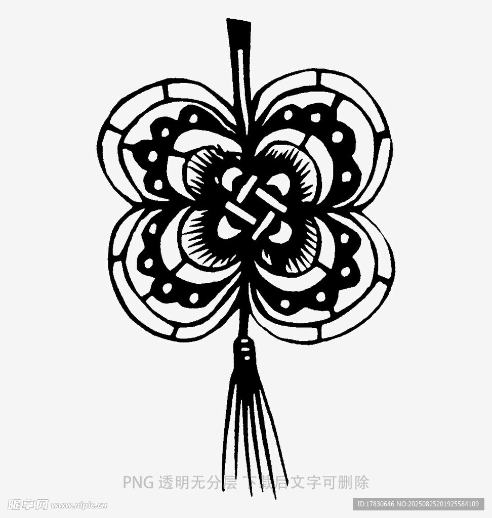 中式传统花纹流苏挂饰
