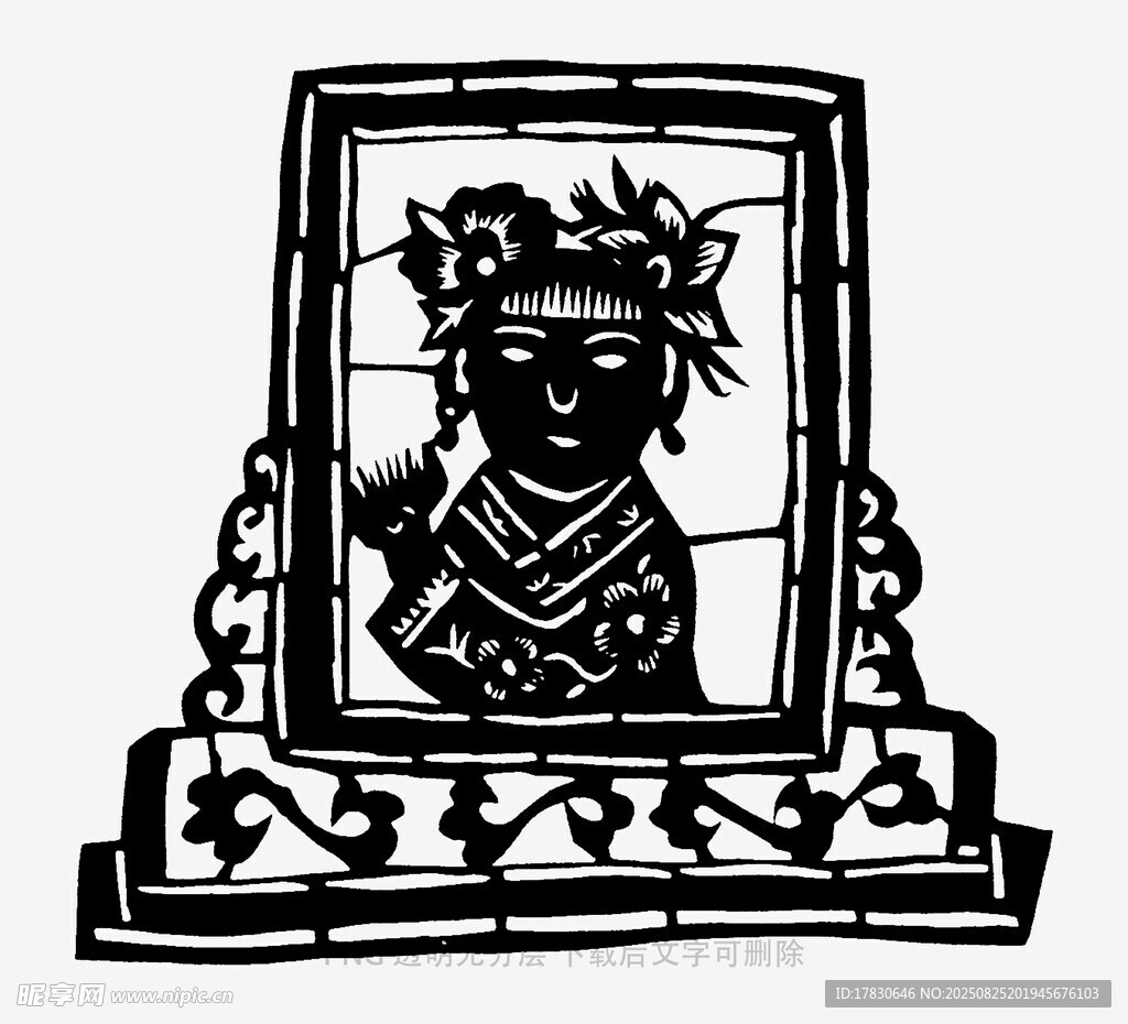 传统人物剪纸艺术图案