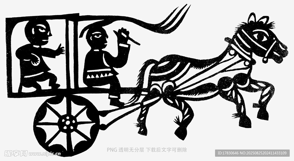 古代马拉战车图案