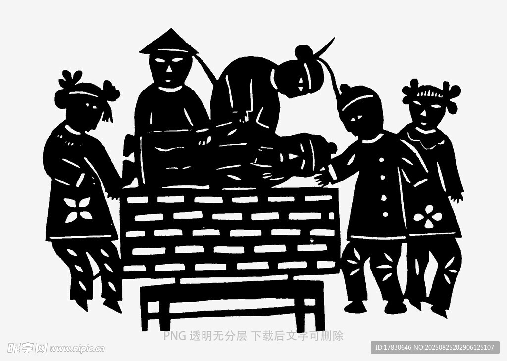 古代工匠劳作场景剪影