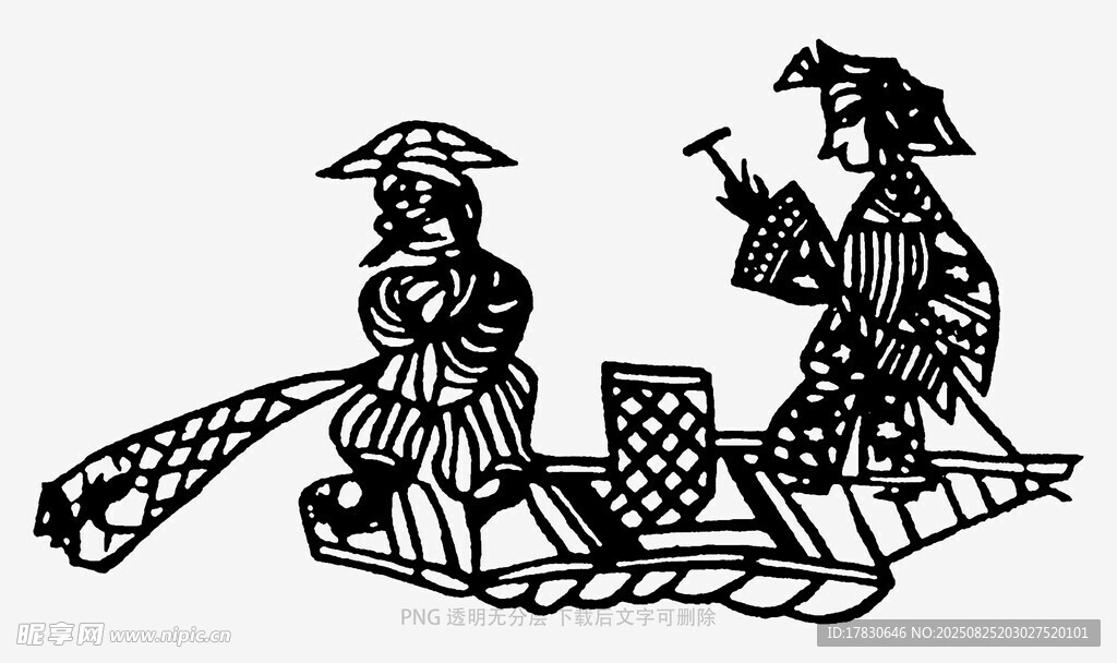 古代劳作场景图