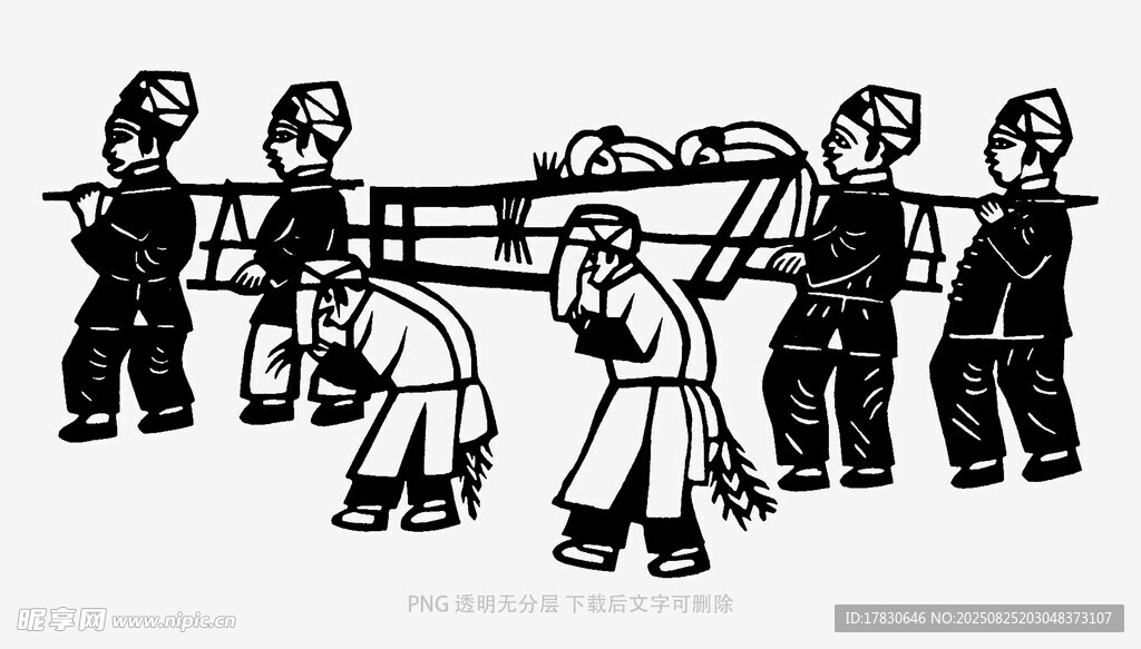 工人合力搬运物件场景
