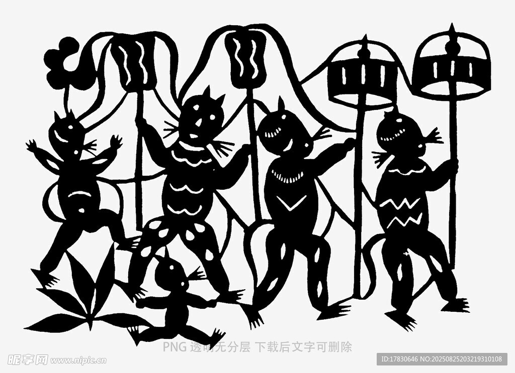 传统皮影戏人物表演场景