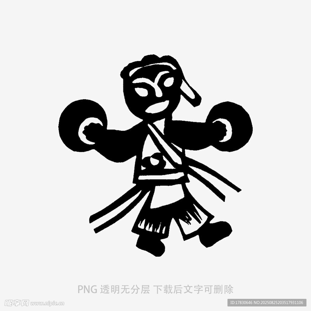 传统戏曲人物剪纸形象