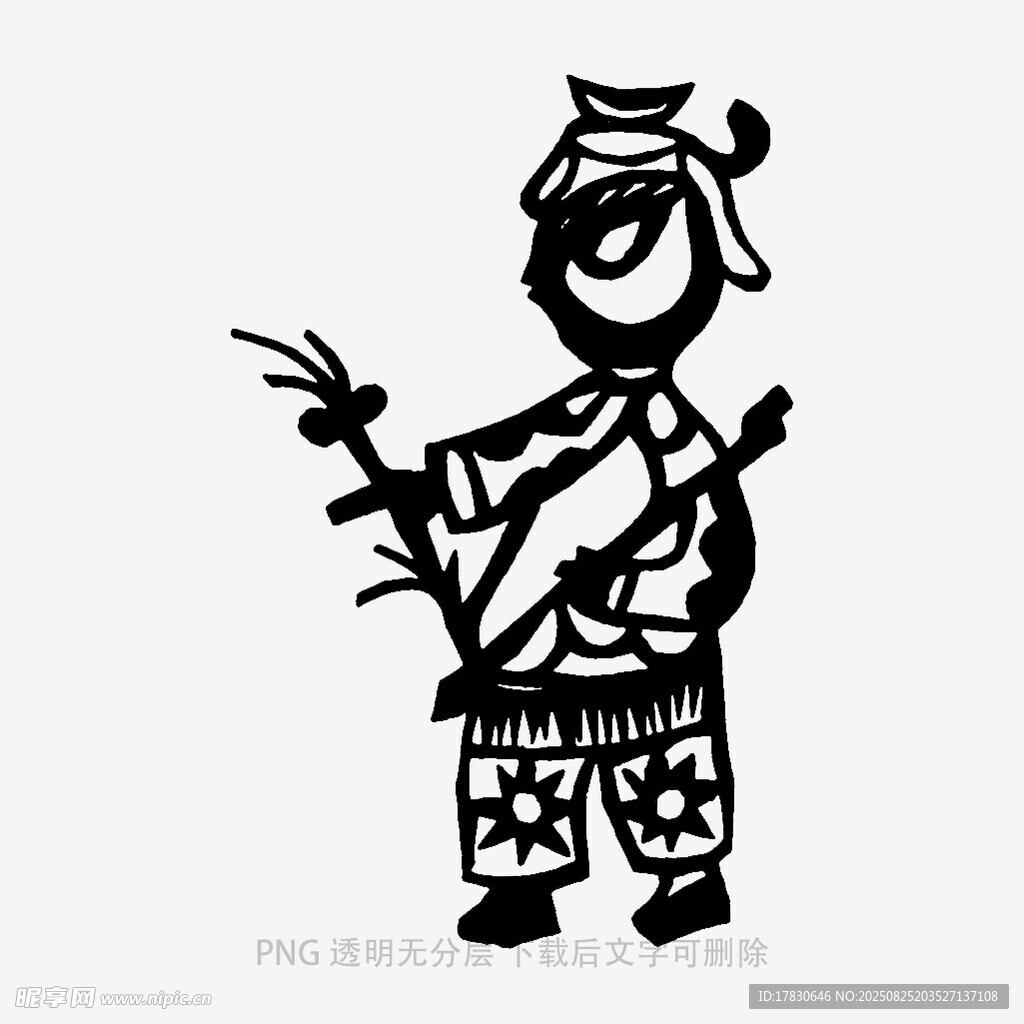 传统戏曲人物剪纸形象