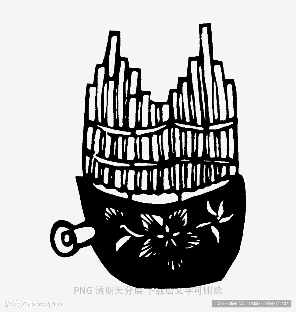 手绘薯条插画