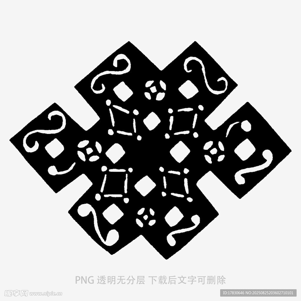 黑白几何拼接艺术图案
