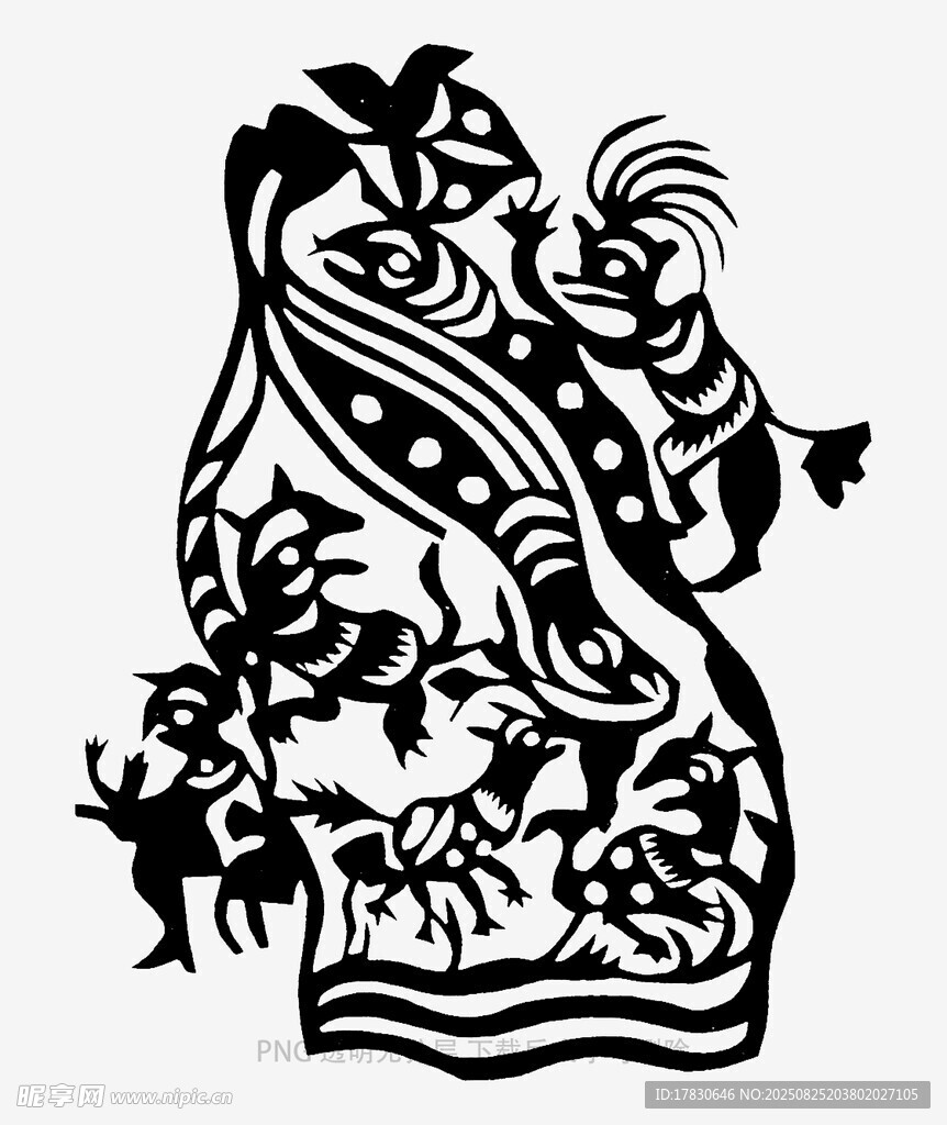 传统剪纸图案艺术展示
