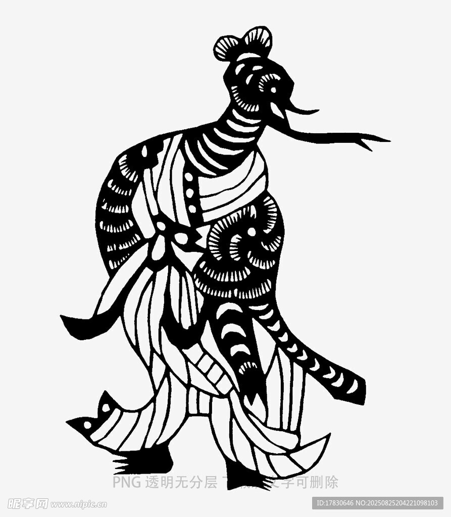 传统戏曲人物剪纸形象