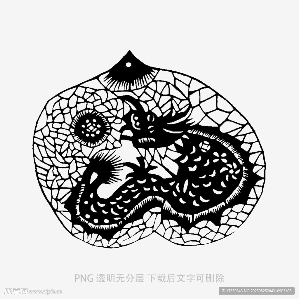 黑白线条勾勒的神秘图案