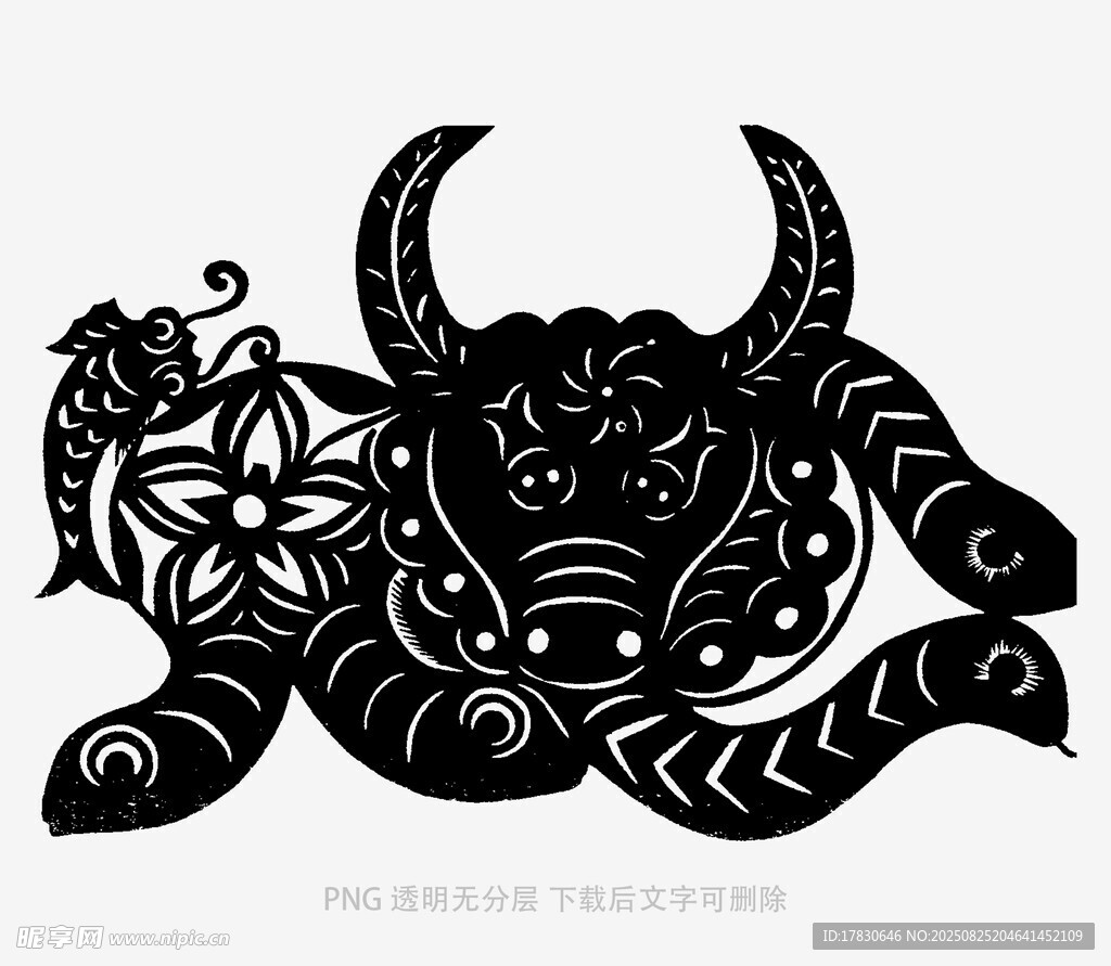牛年剪纸艺术图案
