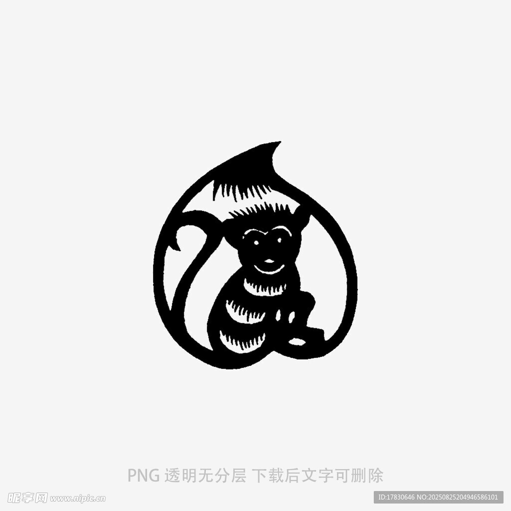 猴子简约图形设计