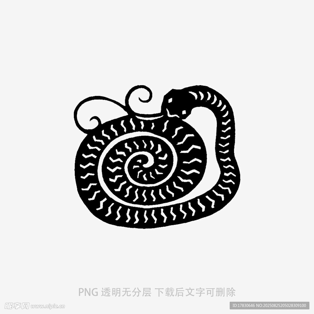 抽象螺旋线条装饰图案