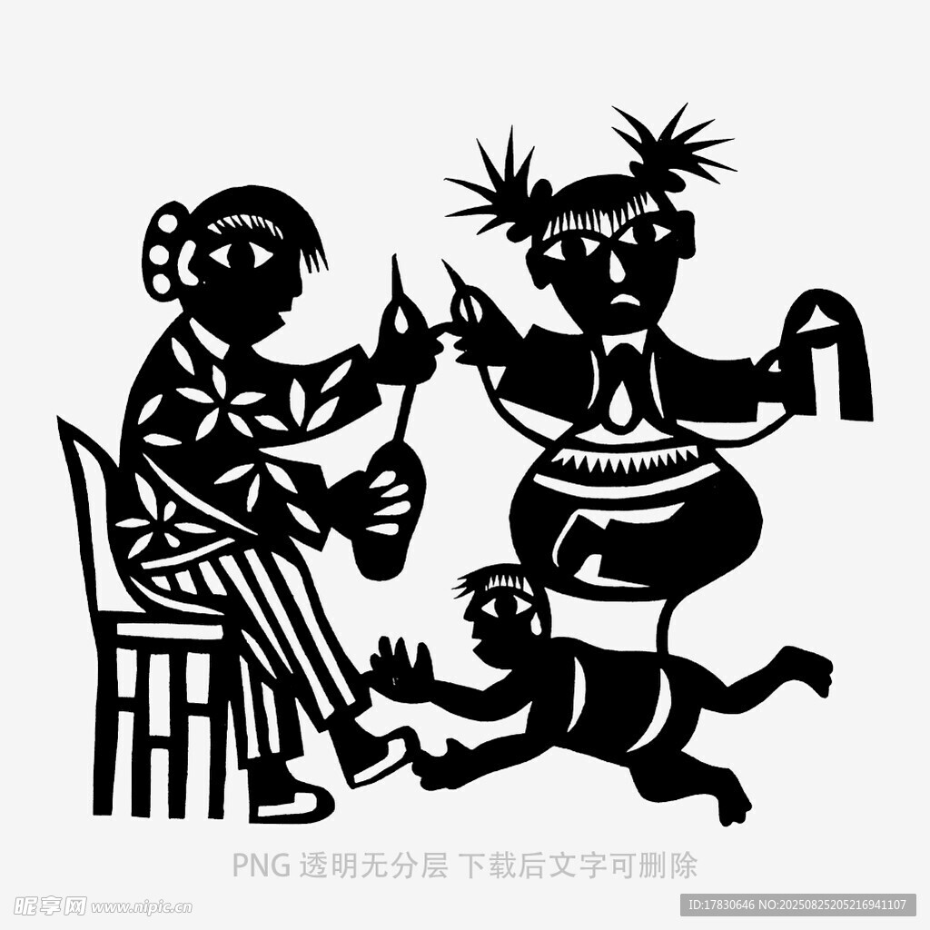 传统剪纸艺术中的趣味场景