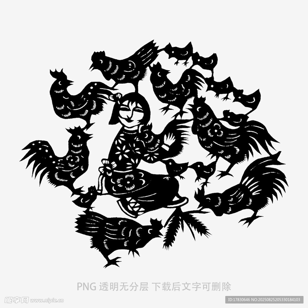 猴子与群鸡的趣味画面