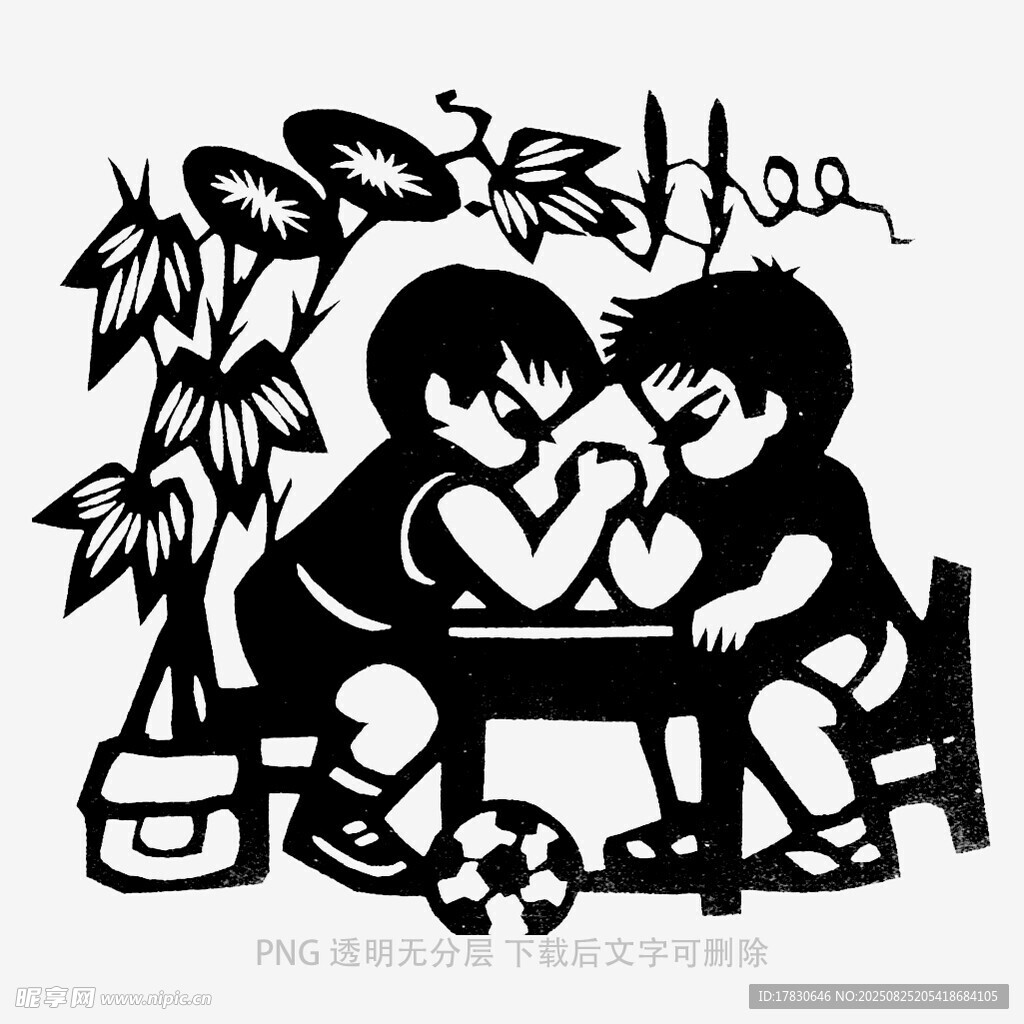 儿童桌边亲密互动场景