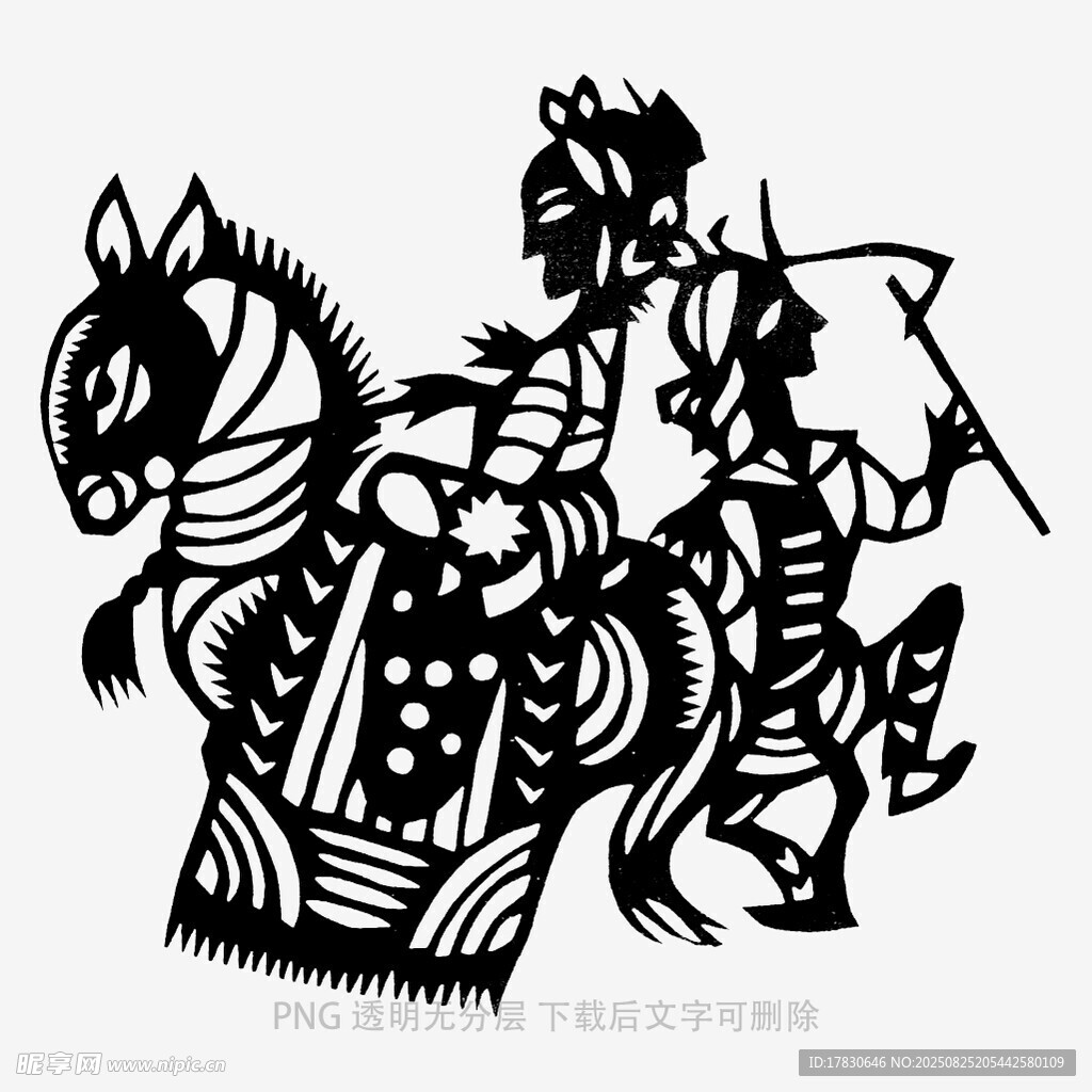 古代武士骑马战斗剪影