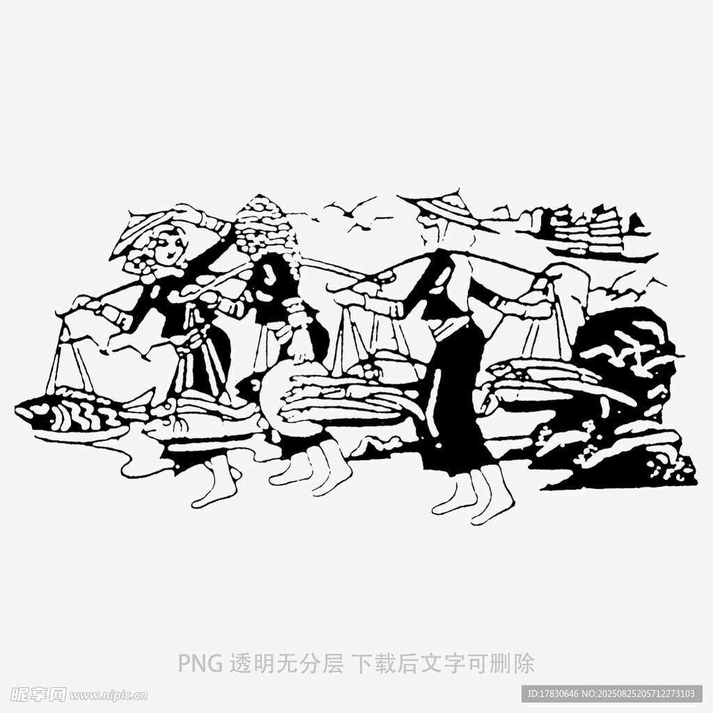 古代市集热闹场景