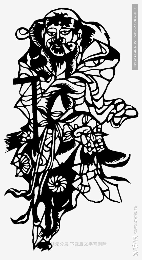 传统风格鬼怪纹身图案
