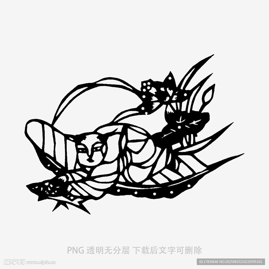 中式传统花卉飞鸟图案