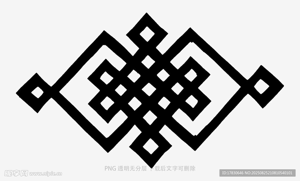 几何对称黑白图案设计