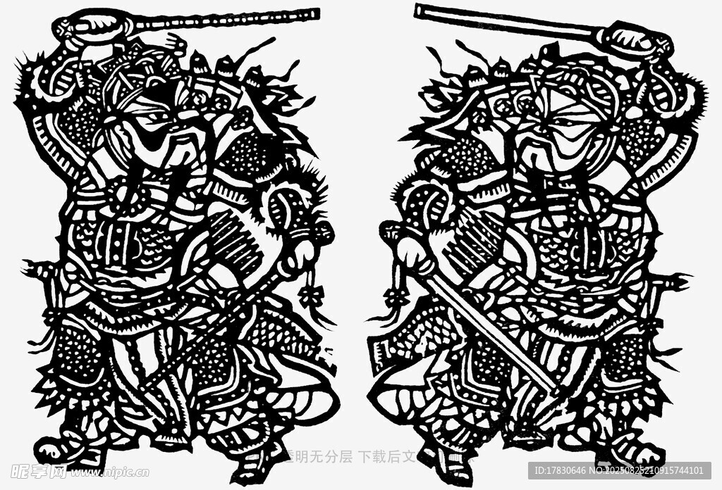 传统武士图案设计