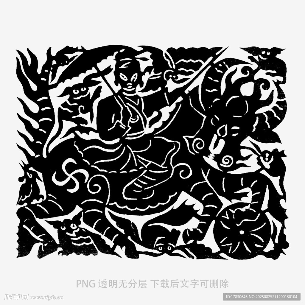 传统剪纸中的神话人物形象
