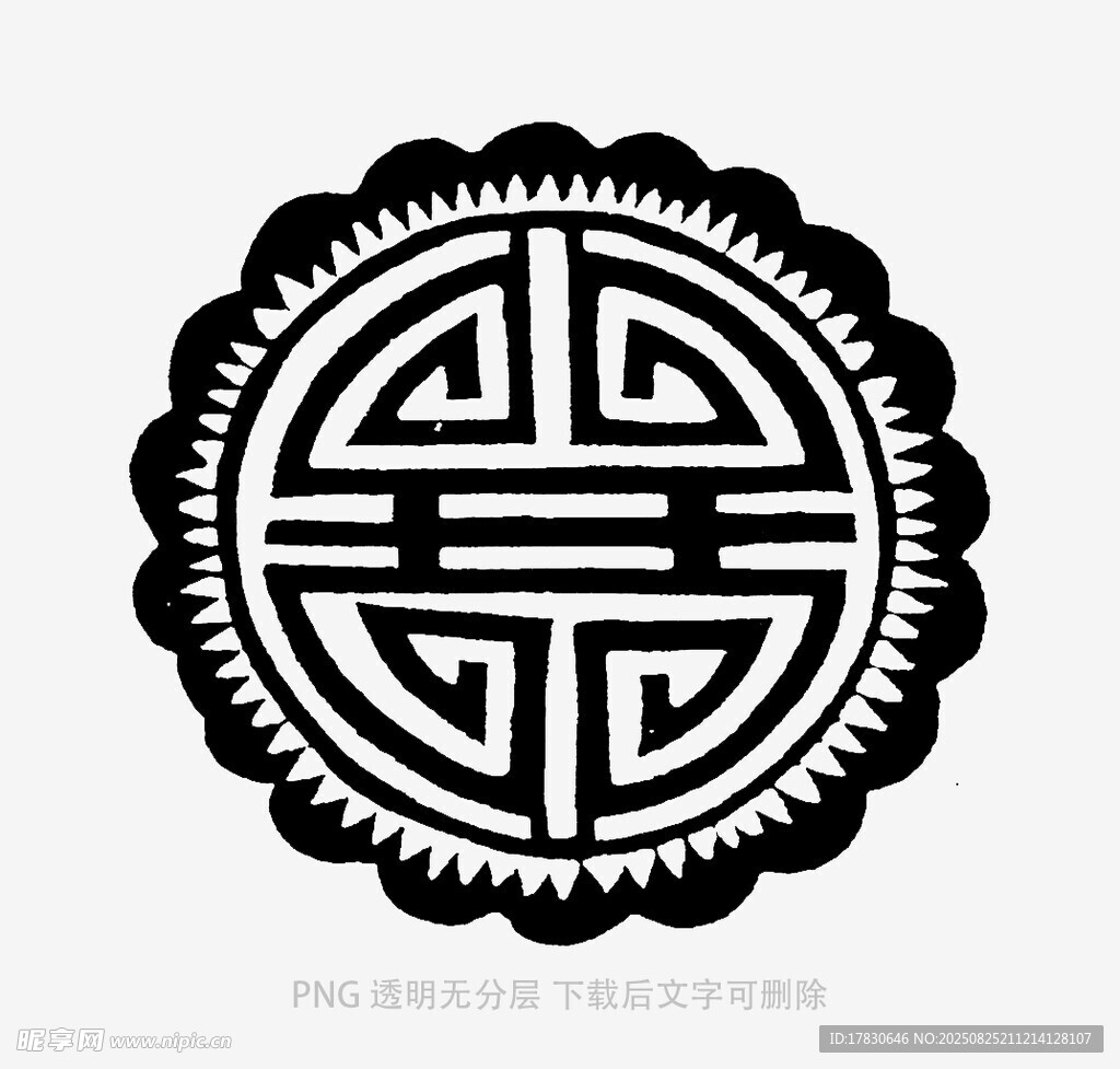 传统中式圆形吉祥图案