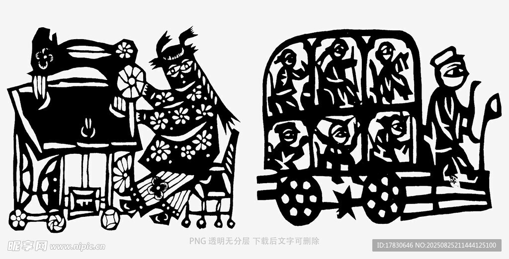 传统手工艺场景插画