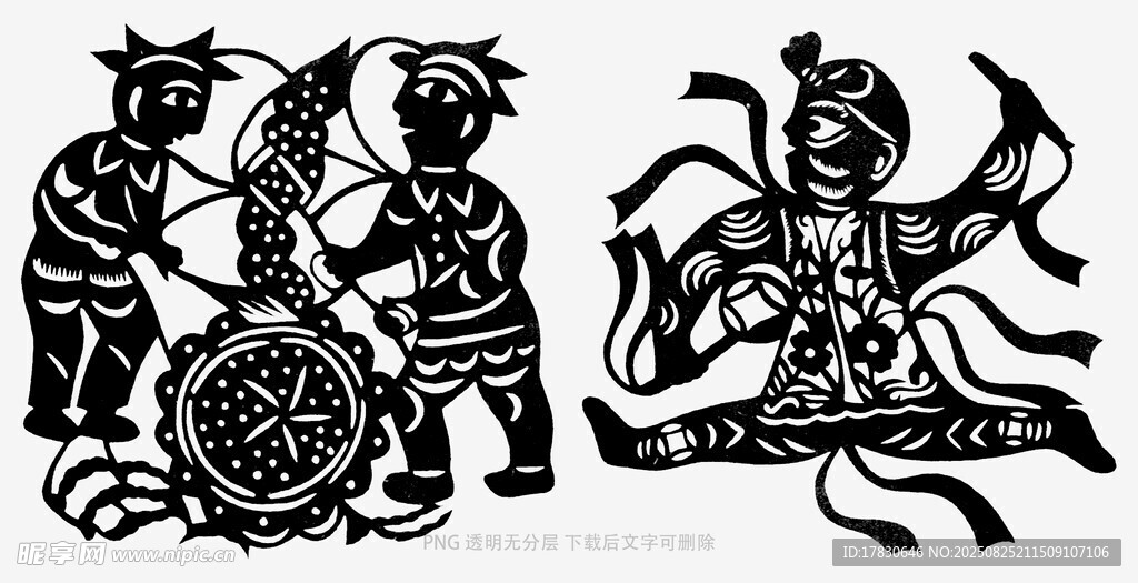 传统剪纸艺术人物造型