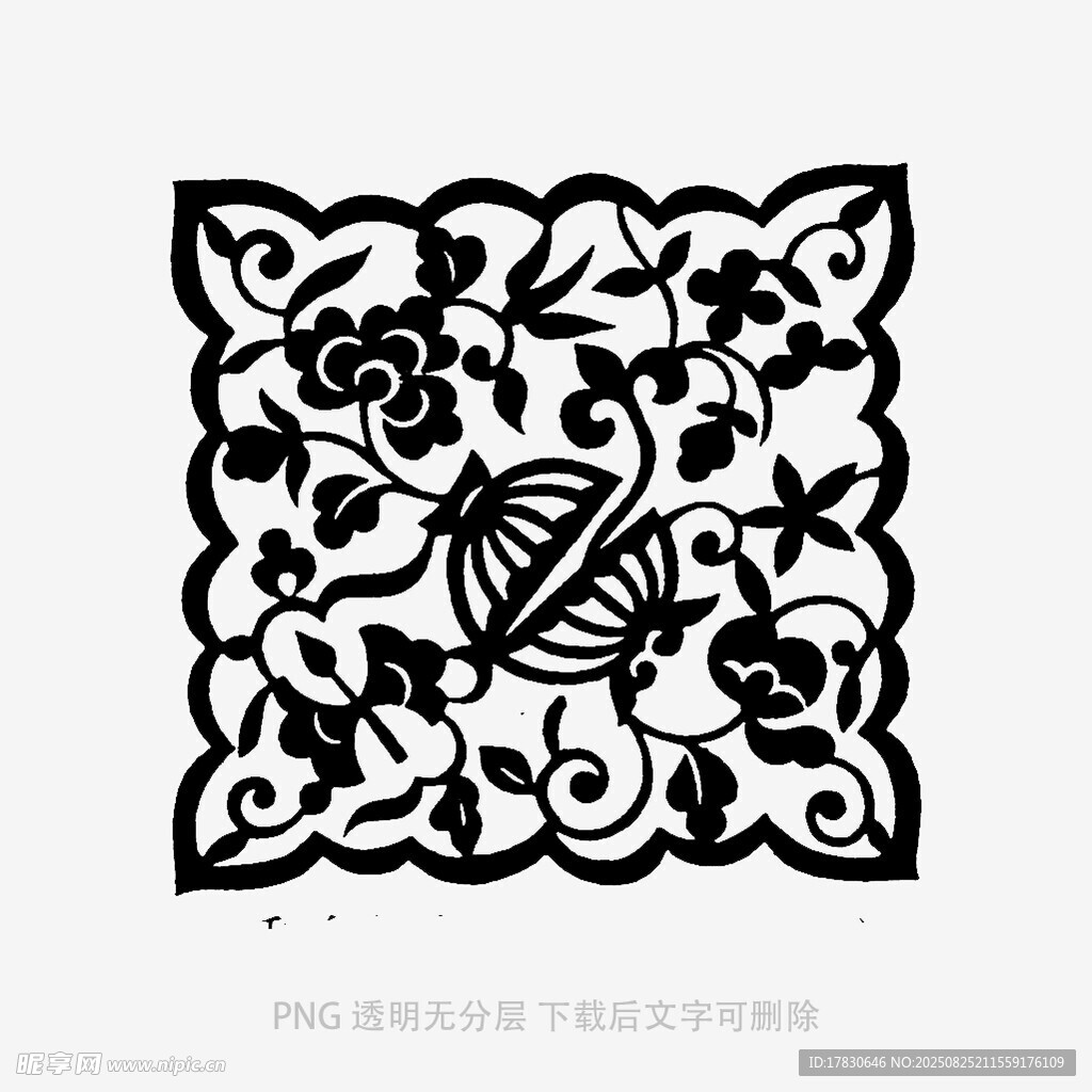 传统中式剪纸图案设计